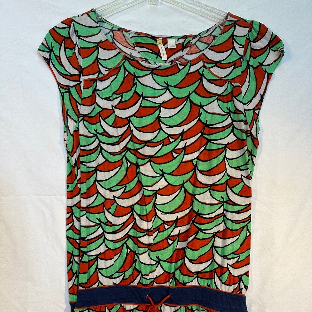 Anthropologie Little Yellow Button Colorful Patterned Women's Top Large